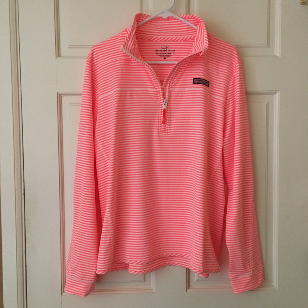 Vineyard Vines XL Women’s Striped 1/4 Zip Long Sleeve Pullover The Shep Shirt